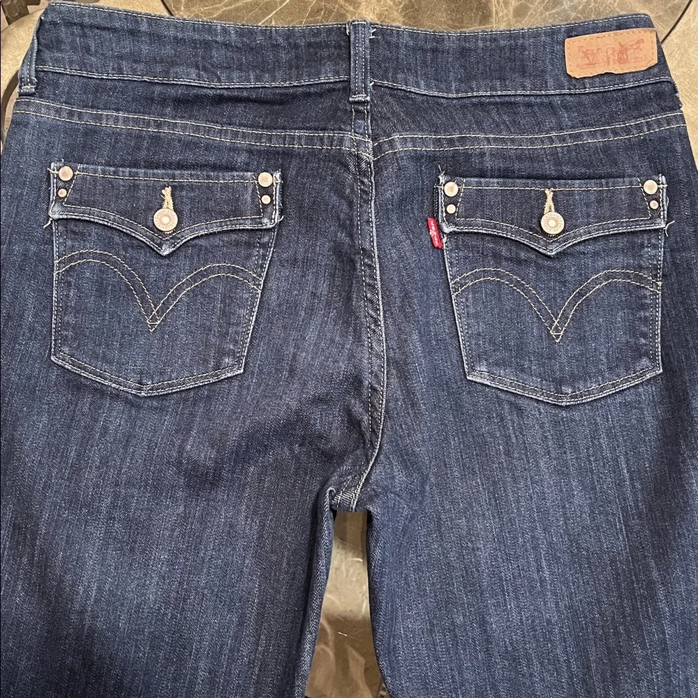 Levi's 526 Slender Boot Cut Jeans 29x30 Dark Wash Y2K Western Flap Pocket - Picture 2 of 9